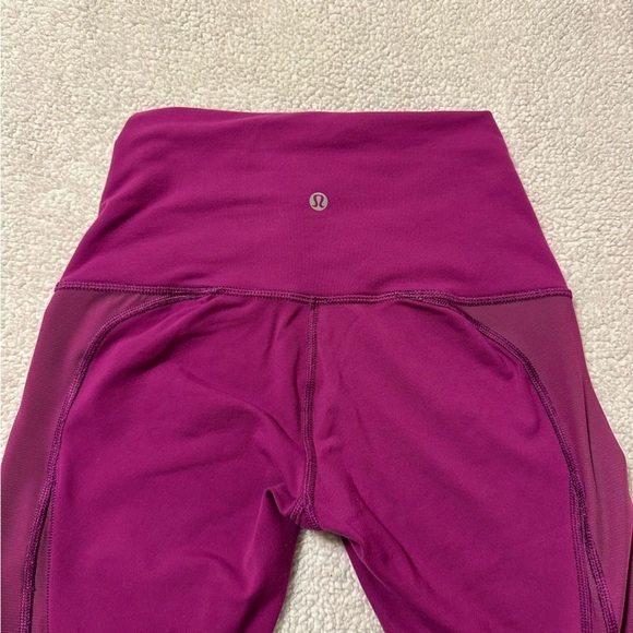 Lululemon Tranquil Tight Leggings High Rise Mesh Regal Plum Purple Pink - Picture 14 of 16